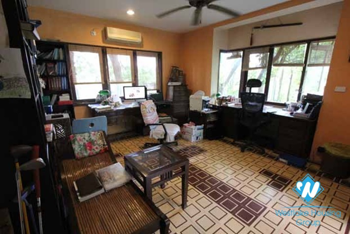 A four-bedroom, garden and swimming pool for rent in Ngoc Thuy near French International School